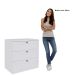 Cômoda Genialflex Infinity 3 Gavetas 100% MDF Branco