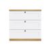Cômoda Genialflex Infinity 3 Gavetas 100% MDF Savana/Branco