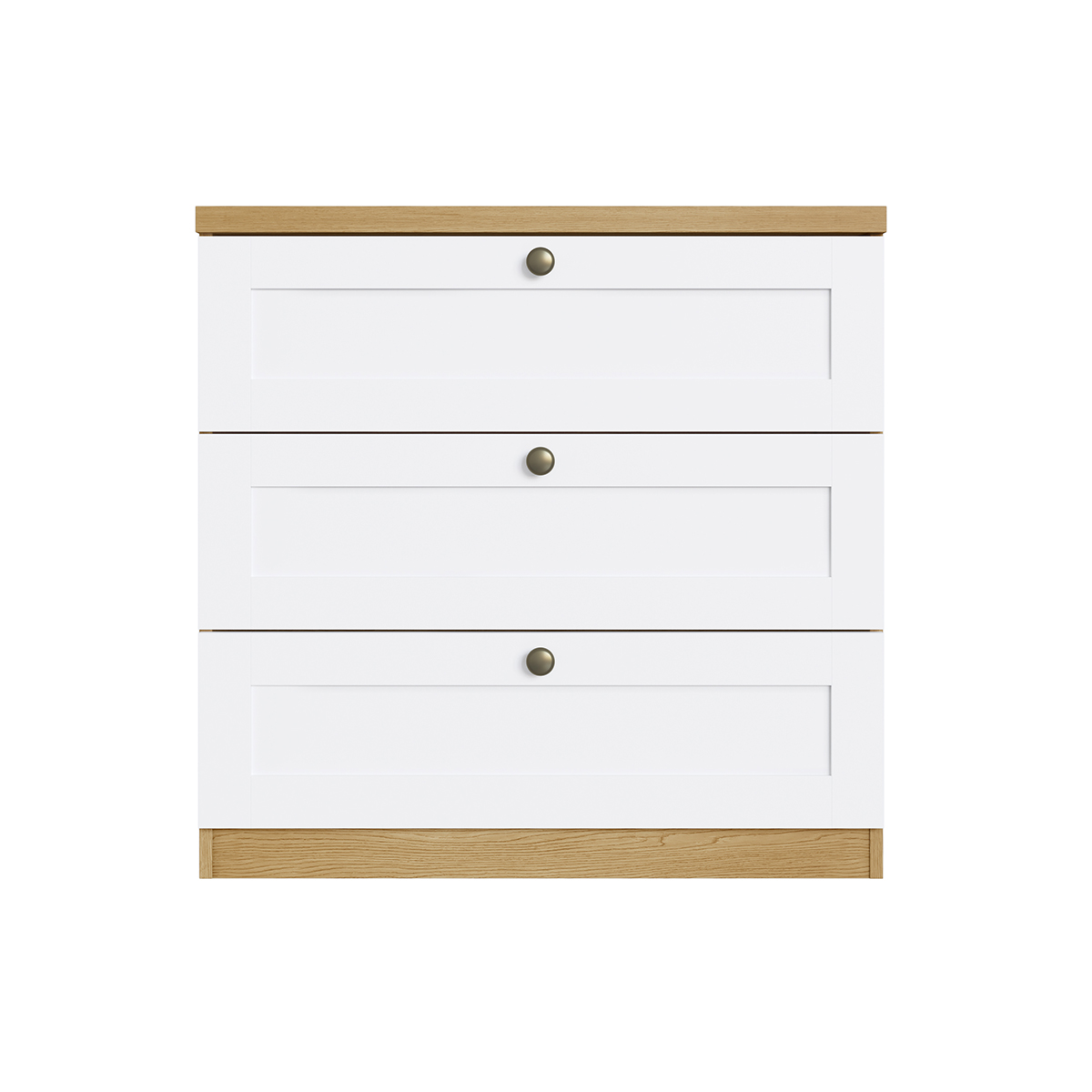 Cômoda Genialflex Infinity 3 Gavetas 100% MDF Savana/Branco