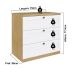 Cômoda Genialflex Infinity 3 Gavetas 100% MDF Savana/Branco