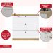 Cômoda Genialflex Infinity 3 Gavetas 100% MDF Savana/Branco