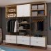Closet Aberto Guarda-Roupa 2 Portas 6 Gvt Estilo Americano Savana/Branco