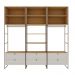 Closet Aberto Guarda-Roupa 2 Portas 6 Gvt Estilo Americano Savana/Branco