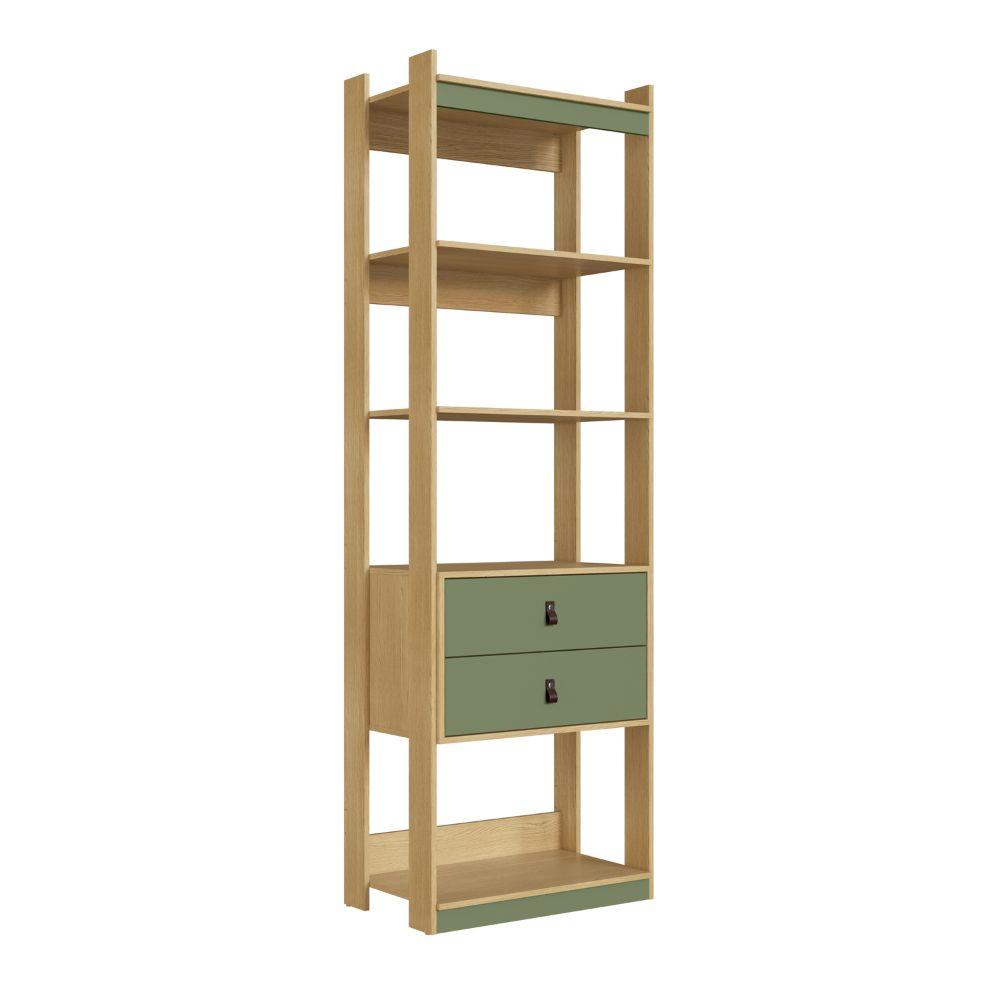 Closet Aberto Guarda Roupa Com 2 Gavetas Amber Savana Frente Alecrim Genialflex