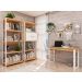 Combo Office 100% MDF 2 Estantes E 1escrivaninha Freijo Branco