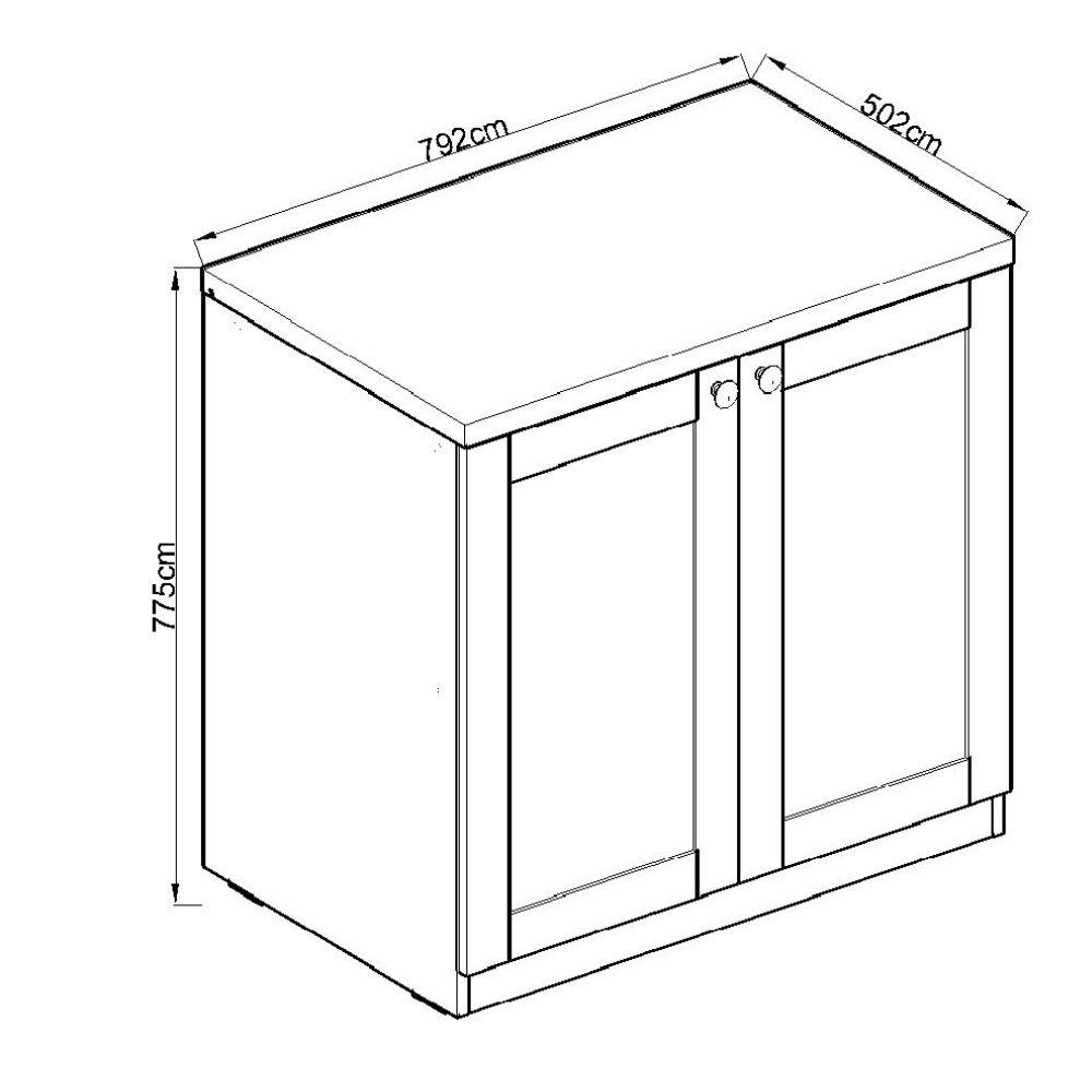 Comoda Infinity 2 Portas Savana Frente Provencal Branco