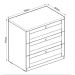 Comoda Infinity 3 Gavetas Savana Frente Provencal Branco