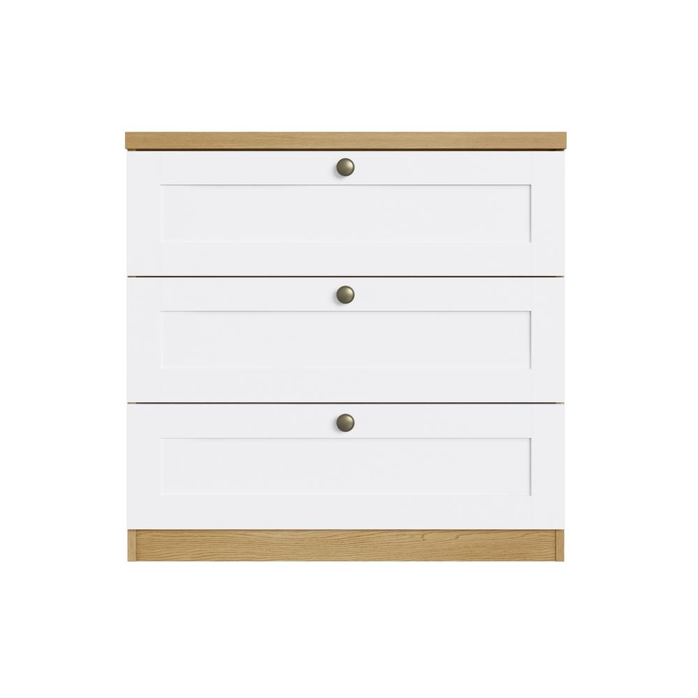 Comoda Infinity 3 Gavetas Savana Frente Provencal Branco
