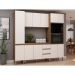 Cozinha Compacta Conecta 10 Portas 3 Gavetas Ébano e Off White