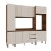 Cozinha Compacta Conecta 10 Portas 3 Gavetas Ébano e Off White