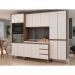 Cozinha Compacta Conecta 12 Portas 3 Gavetas Ébano e Off White