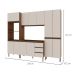 Cozinha Compacta Conecta 12 Portas 3 Gavetas Ébano e Off White