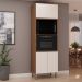 Cozinha Compacta Conecta 12 Portas 3 Gavetas Ébano e Off White
