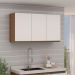 Cozinha Compacta Conecta 12 Portas 3 Gavetas Ébano e Off White
