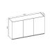 Cozinha Compacta Conecta 12 Portas 3 Gavetas Ébano e Off White