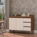 Cozinha Compacta Conecta 12 Portas 3 Gavetas Ébano e Off White