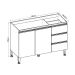 Cozinha Compacta Conecta 12 Portas 3 Gavetas Ébano e Off White