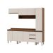 Cozinha Compacta Conecta 9 Portas 3 Gavetas Ébano e Off White
