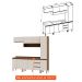 Cozinha Compacta Conecta 9 Portas 3 Gavetas Ébano e Off White