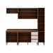 Cozinha Compacta Conecta 9 Portas 3 Gavetas Ébano e Off White