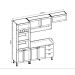 Cozinha Compacta com Tampo Conecta 8 Portas 3 Gavetas Ébano e Off White