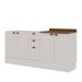 Cozinha Modulada 100% MDF 200cm Ébano/Branco