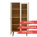 Cristaleira  Genialflex Vértice  2 portas de Vidro Cinamomo Branco Laca