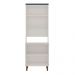 Cristaleira Genialflex Iluminata 4 Portas Forno Branco Azul