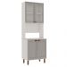 Cristaleira Genialflex Iluminata 4 Portas Forno Branco Fendi