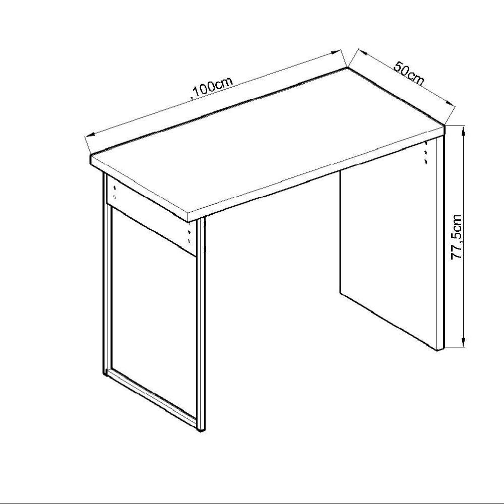 Escrivaninha Genialflex Infinity Metalon Aço Carbono Savana