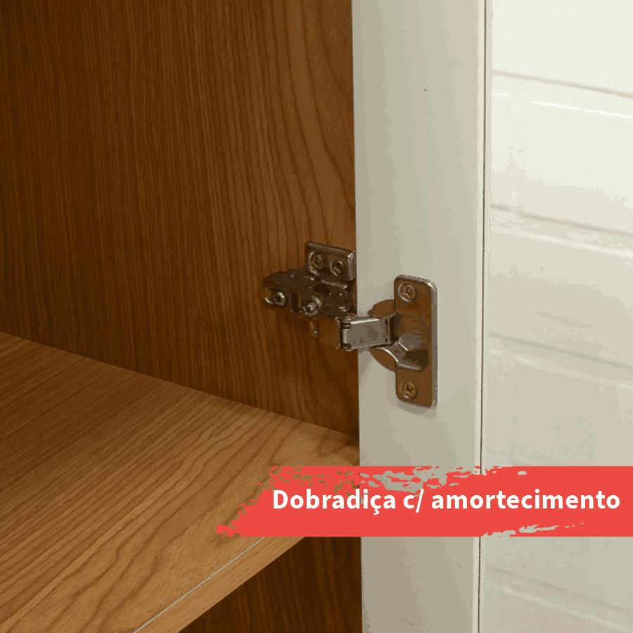 Estante Livreiro Genialflex Vértice 2 Portas Cinamomo White Laca