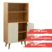 Estante Livreiro Genialflex Vértice 2 Portas Cinamomo White Laca