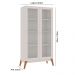 Estante Livros Genialflex Jamaica 2 Portas de Vidro Branco
