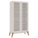 Estante Livros Genialflex Jamaica 2 Portas de Vidro Branco