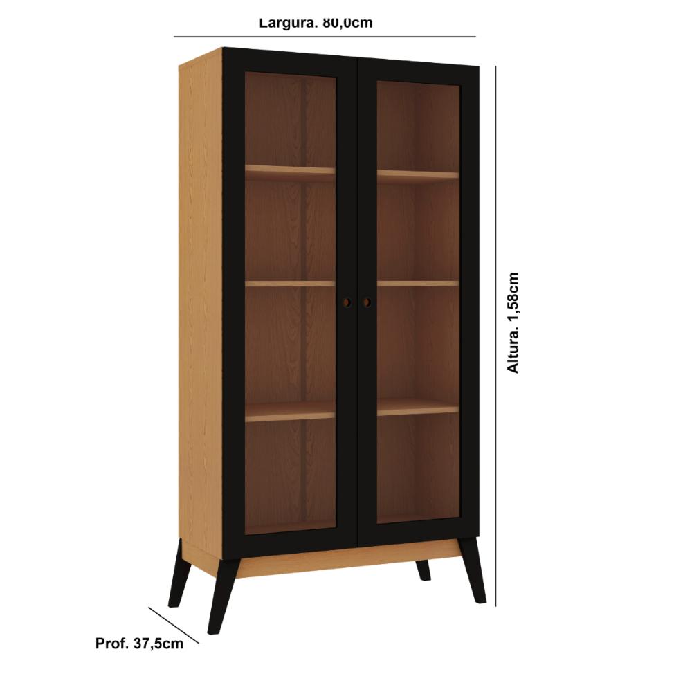 Estante Livros Genialflex Jamaica Pt 2 Portas