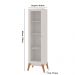 Estante Livros Genialflex Malta 1 Porta de Vidro Branco