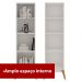 Estante Livros Genialflex Malta 1 Porta de Vidro Branco