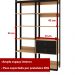 Guarda Roupa Closet Aberto Genialflex 2 Gavetas Freijó Preto