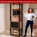Guarda Roupa Closet Aberto Genialflex Freijó Preto Fosco