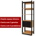 Guarda Roupa Closet Aberto Genialflex Freijó Preto Fosco