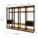 Guarda Roupa Closet Modulado Genialflex Aberto Freijó Preto