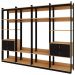 Guarda Roupa Closet Modulado Genialflex Aberto Freijó Preto