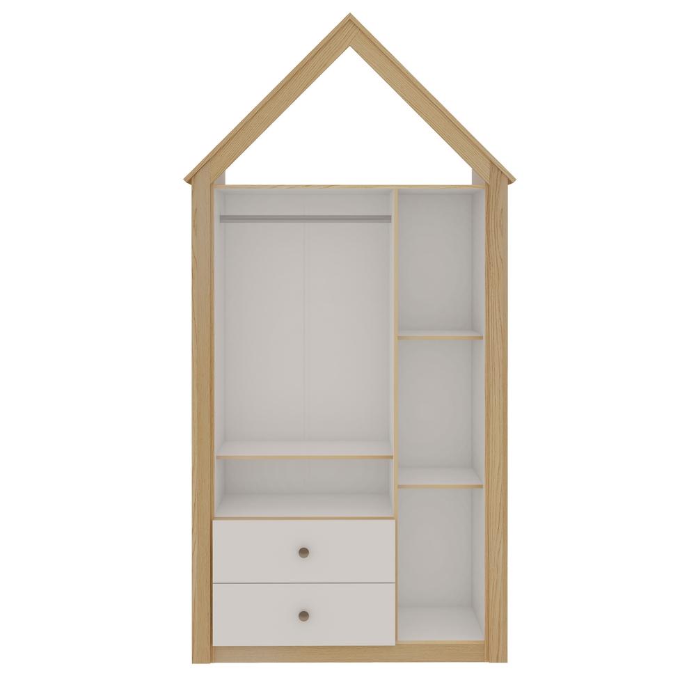 Guarda Roupa Infantil Casinha 3 Portas 2 Gav Savana / Branco