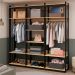 Guarda-roupas Genialflex Closet Mod 2 Cab Freijó Preto Fosco