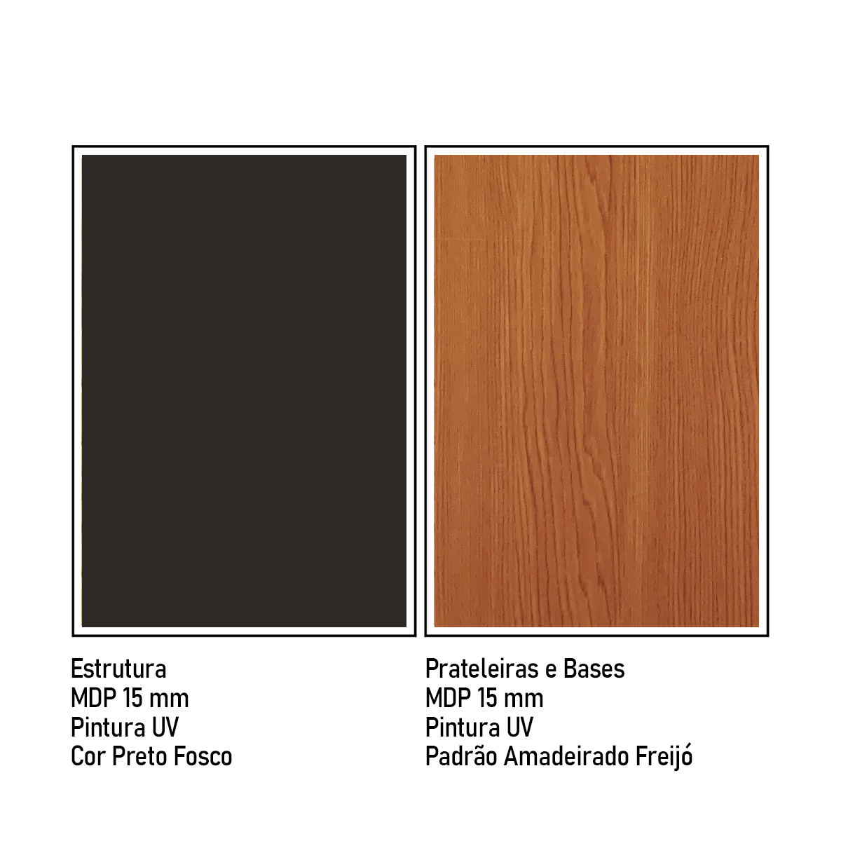 Guarda-roupas Genialflex Closet Mod 2 Cab Freijó Preto Fosco