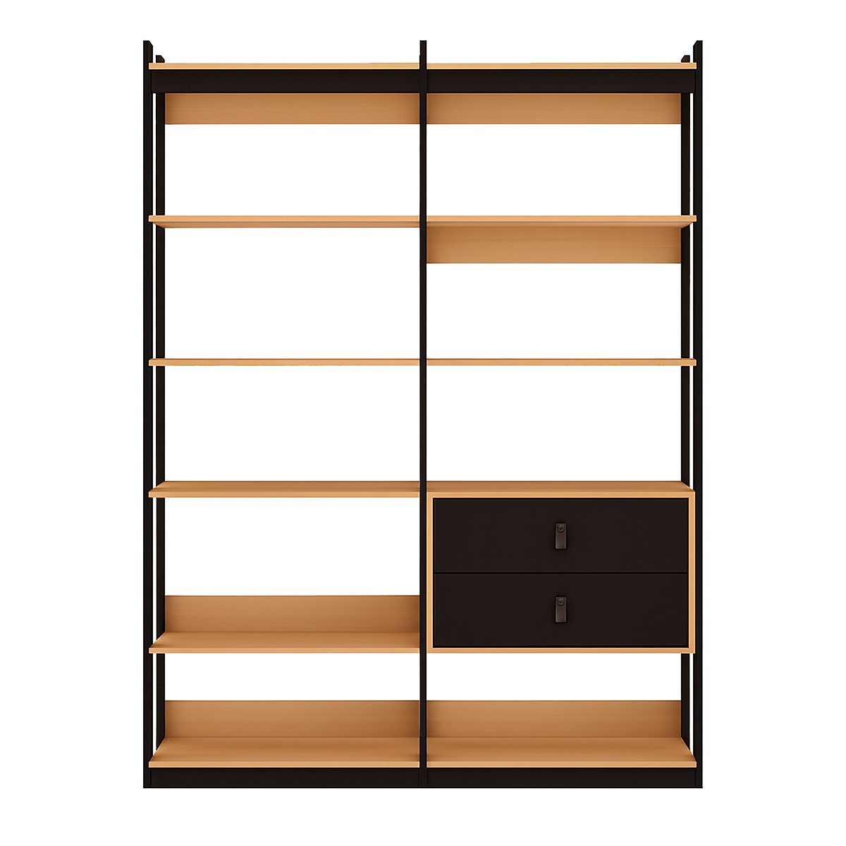 Guarda-roupas Genialflex Closet Mod 2 Gav Freijó Preto Fosco