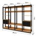 Guarda-roupas Genialflex Closet Modulado Freijó Preto Fosco