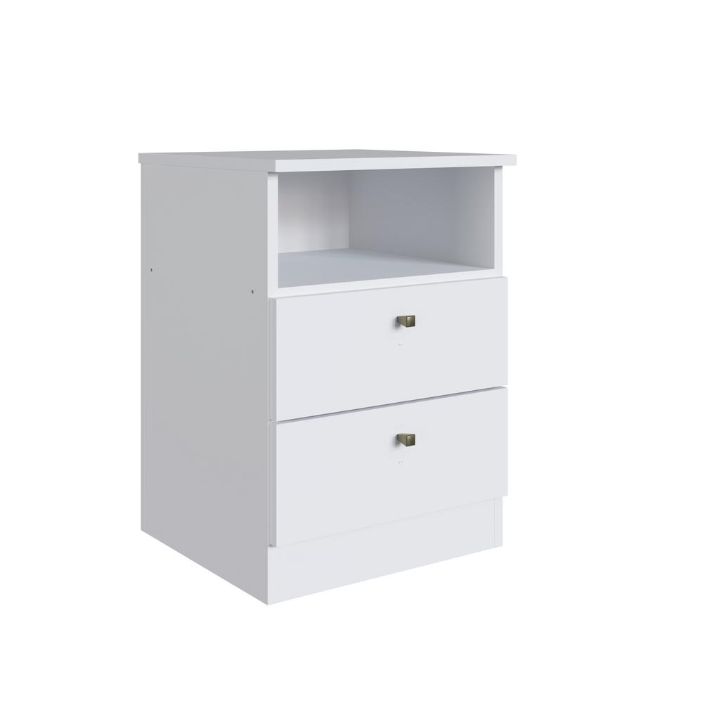 Mesa De Cabeceira Genialflex Irlanda 2 Gavetas Branco