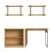 Mesa De Escritório Genialflex Kit Armário Prateleira Sav/bco