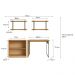 Mesa De Escritório Genialflex Kit Armário Prateleira Sav/bco